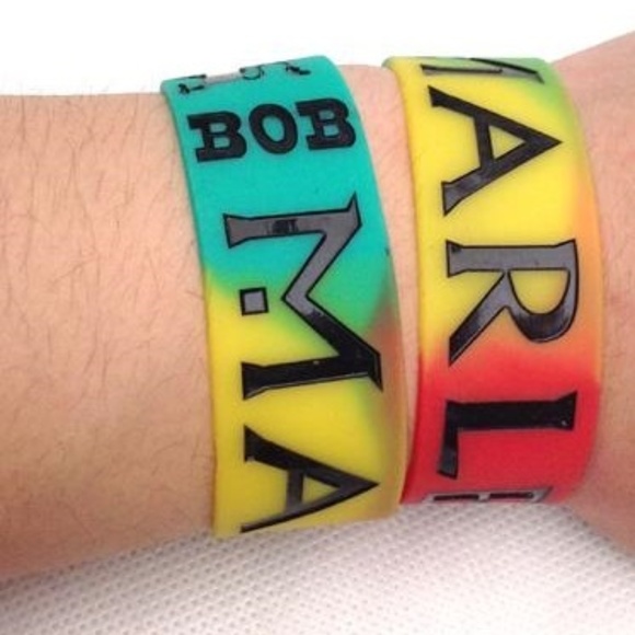 (2) BOB MARLEY BRACELETS ACCESSORIES REGGAE MUSIC SIZE ADULT MENS ONE SIZE - Picture 1 of 3